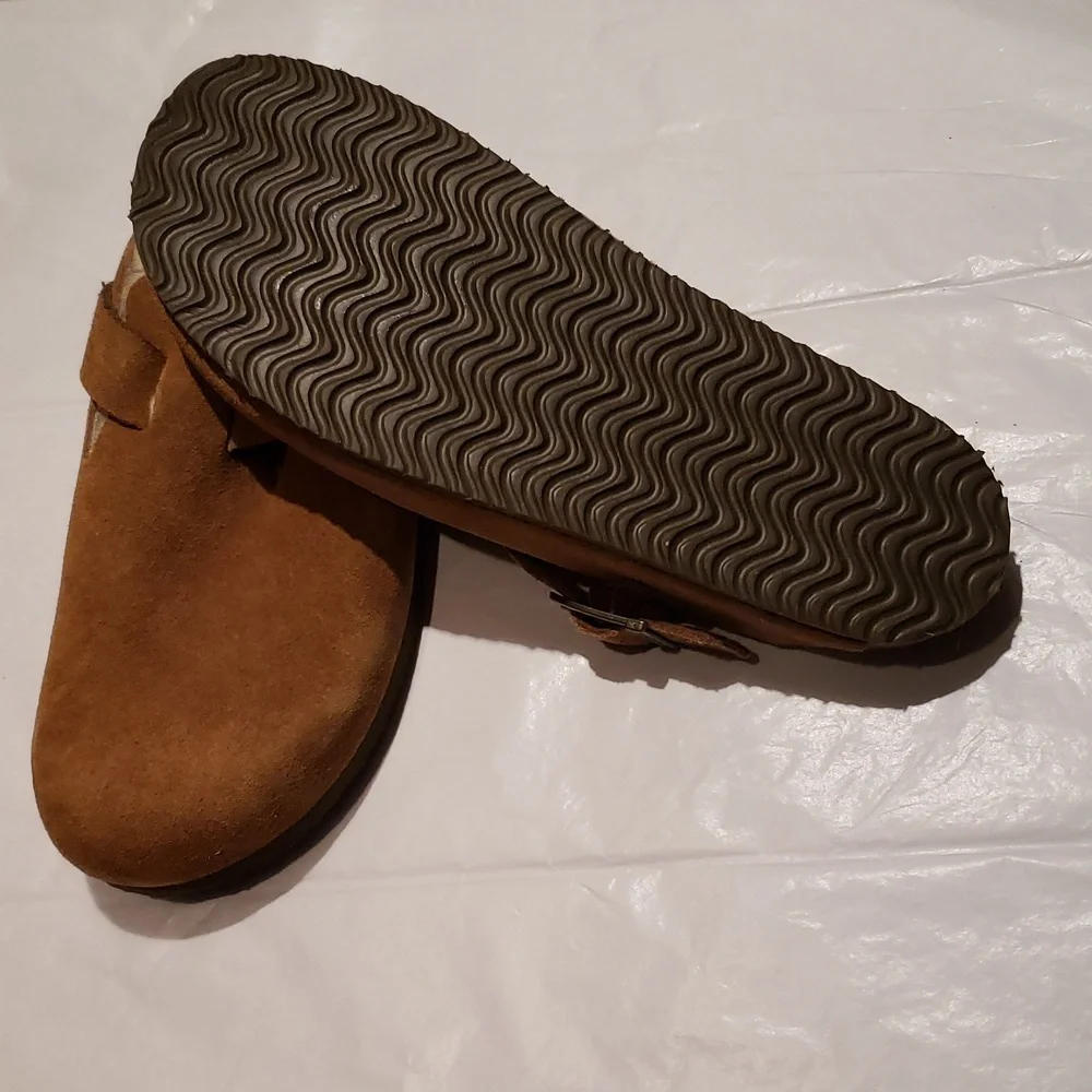 Eastland NEW Clog Suede Leather Fur Lining Mule Cork Wedge Comfort Women 10 - Picture 6 of 13